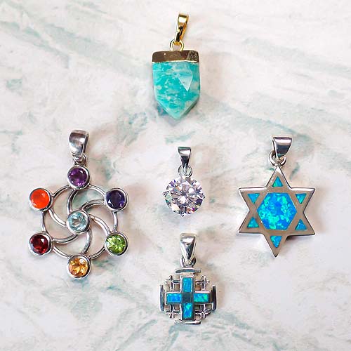 Colgante Piedra Natural Plata Fina