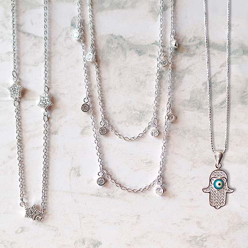 Collares Circón Plata Fina